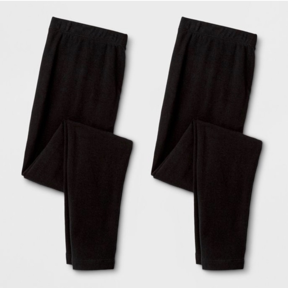 Cat & Jack Black Kids Leggings - 2 Pack - Picture 1 of 1